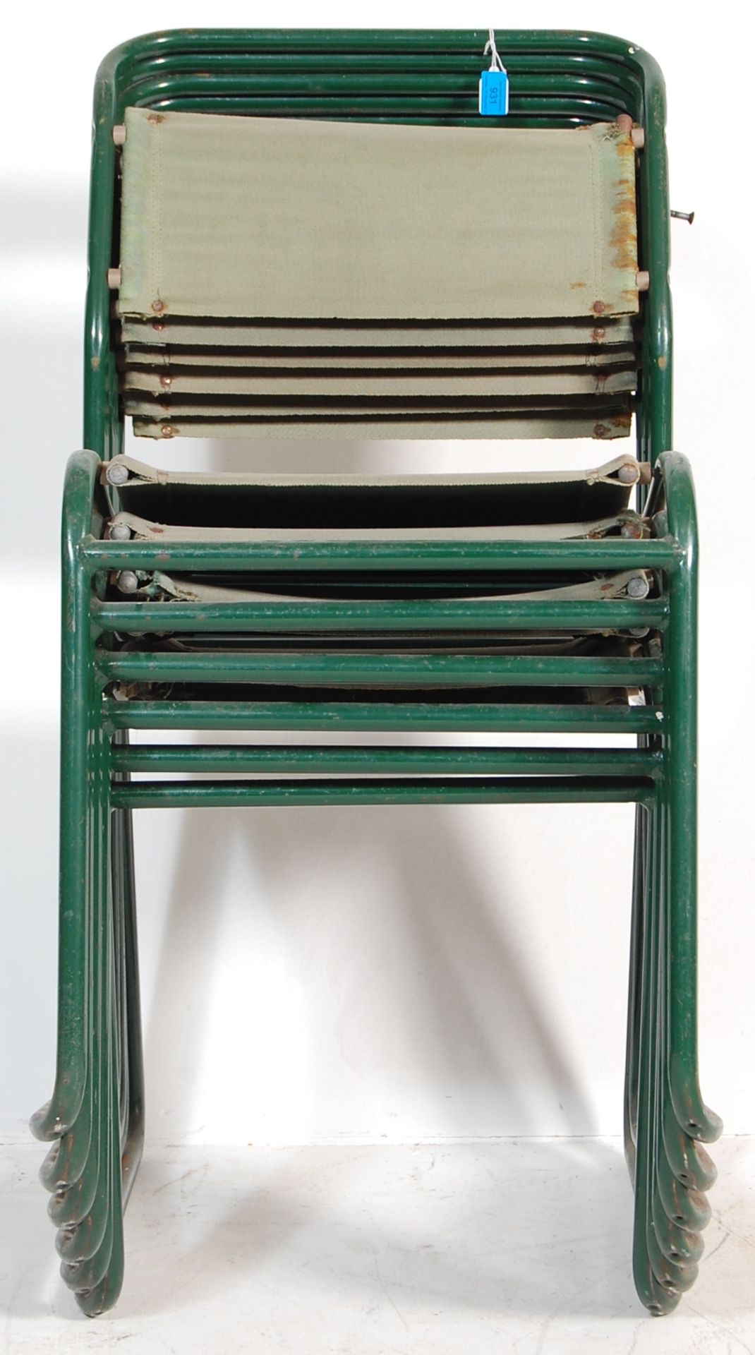 GROUP OF SIX 20TH CENTURY VINTAGE INDUSTRIAL RETRO VINTAGE TUBULAR FRAMED CHAIRS - Image 2 of 5