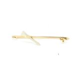 A FRENCH 18CT GOLD MELLERIO HORSESHOE NAIL BROOCH PIN