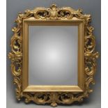 19TH CENTURY VICTORIAN FLORENTINE GILT SCROLLED MIRROR