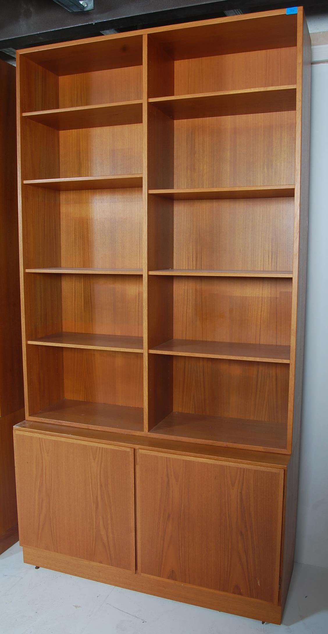 PAIR OF VINTAGE RETRO TEAK WOOD BOOKCASES - Image 3 of 5