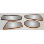 COLLECTION OF RETRO VINTAGE 1960S TEAK MIRRORS