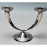 HALLMARKED SPANISH CONTINENTAL SILVER CANDLESTICK