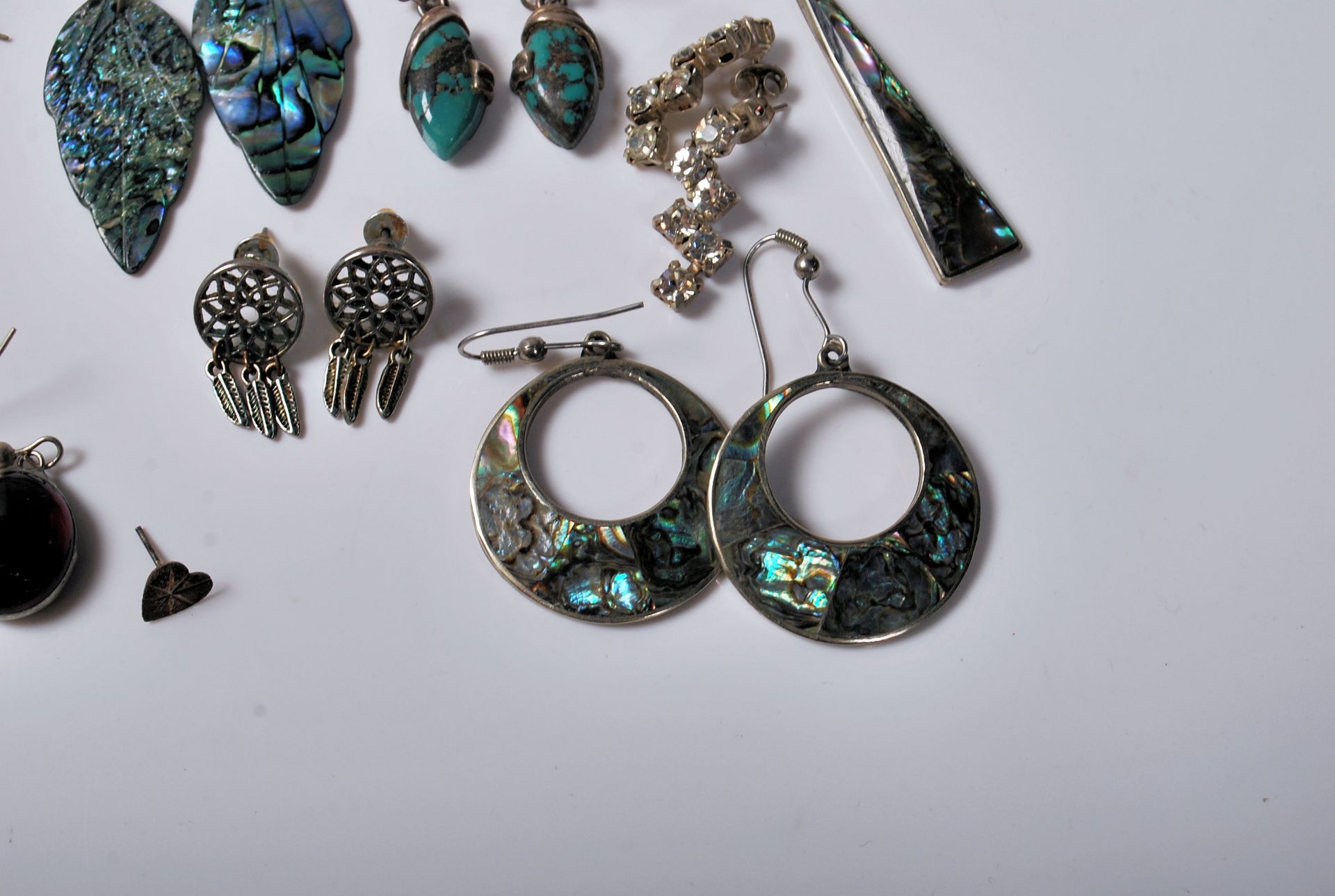 COLLECTION OF MEXICAN ALPACA AND OTHER EARRINGS - Image 5 of 12