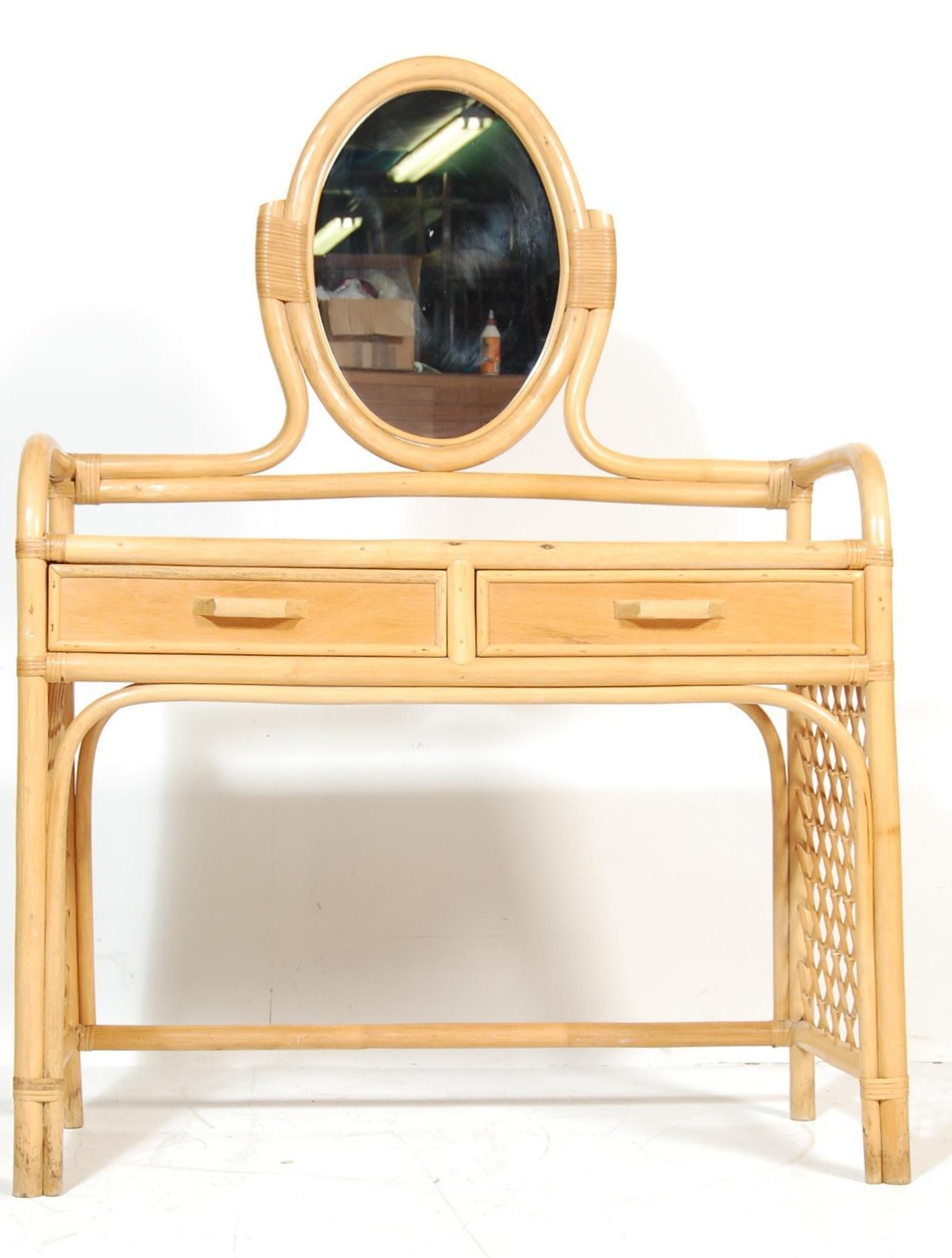 VINTAGE RETRO 20TH CENTURY BAMBOO DRESSING TABLE - Image 2 of 3