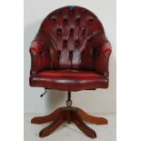 ANTIQUE STYLE CHESTERFIELD OFFICE SWIVEL CHAIR