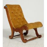 EARLY 20TH CENTURY BUTTON BACKED SLIPPER CHAIR