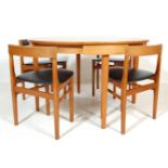 A VINTAGE 20TH CENTURY TEAK WOOD DINING ROOM SUITE - TABLE AND FOUR CHAIRS