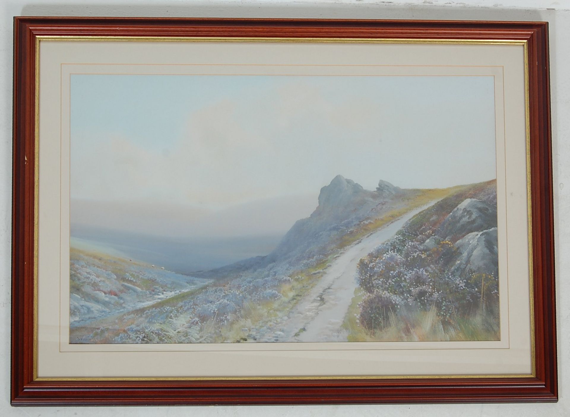 RD SHERRIN (1891-1971) BELSTONE MOORS GOUACHE PAINTING PICTURE