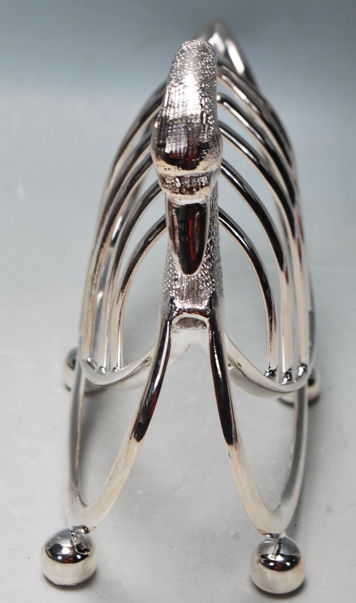 SILVER PLATED TOAST RACK IN THE FORM OF A SWAN - Image 3 of 5