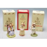 THREE BOXED ROYAL DOULTON BUNNYKINS FIGURINES