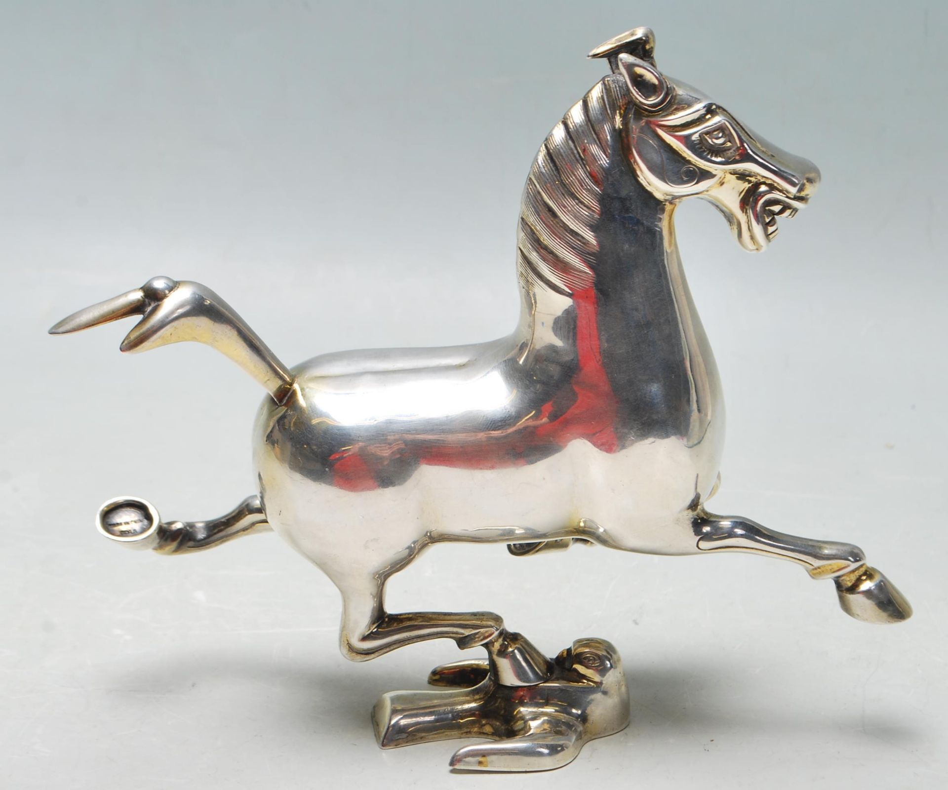 20TH CENTURY CHINESE SILVER GANSU HORSE - Bild 3 aus 6