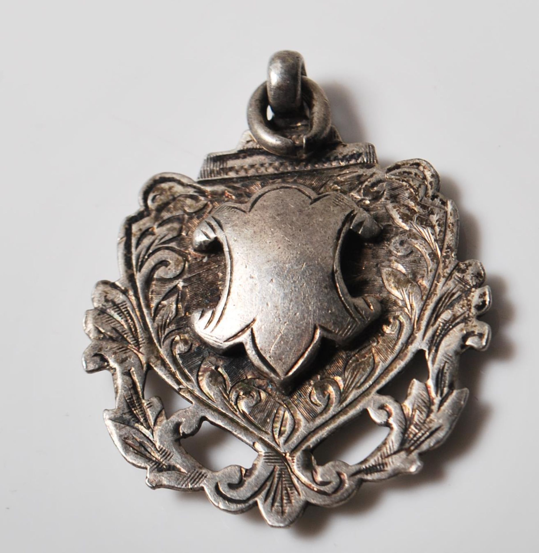 GROUP OF ANTIQUE SILVER FOB MEDALS AND RAF BADGE - Image 7 of 7