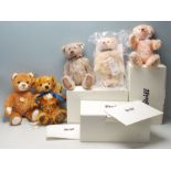 A COLLECTION OF STIEFF TEDDY BEARS WITH CERTIFICATE AND TAGS