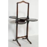 1920’S MAHOGANY FREESTANDING METAMORPHIC CAKE STAND