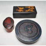 THREE VINTAGE 20TH CENTURY ORIENTAL BOXES