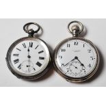 TWO ANTIQUE 1930'S SILVER POCKET WATCHES
