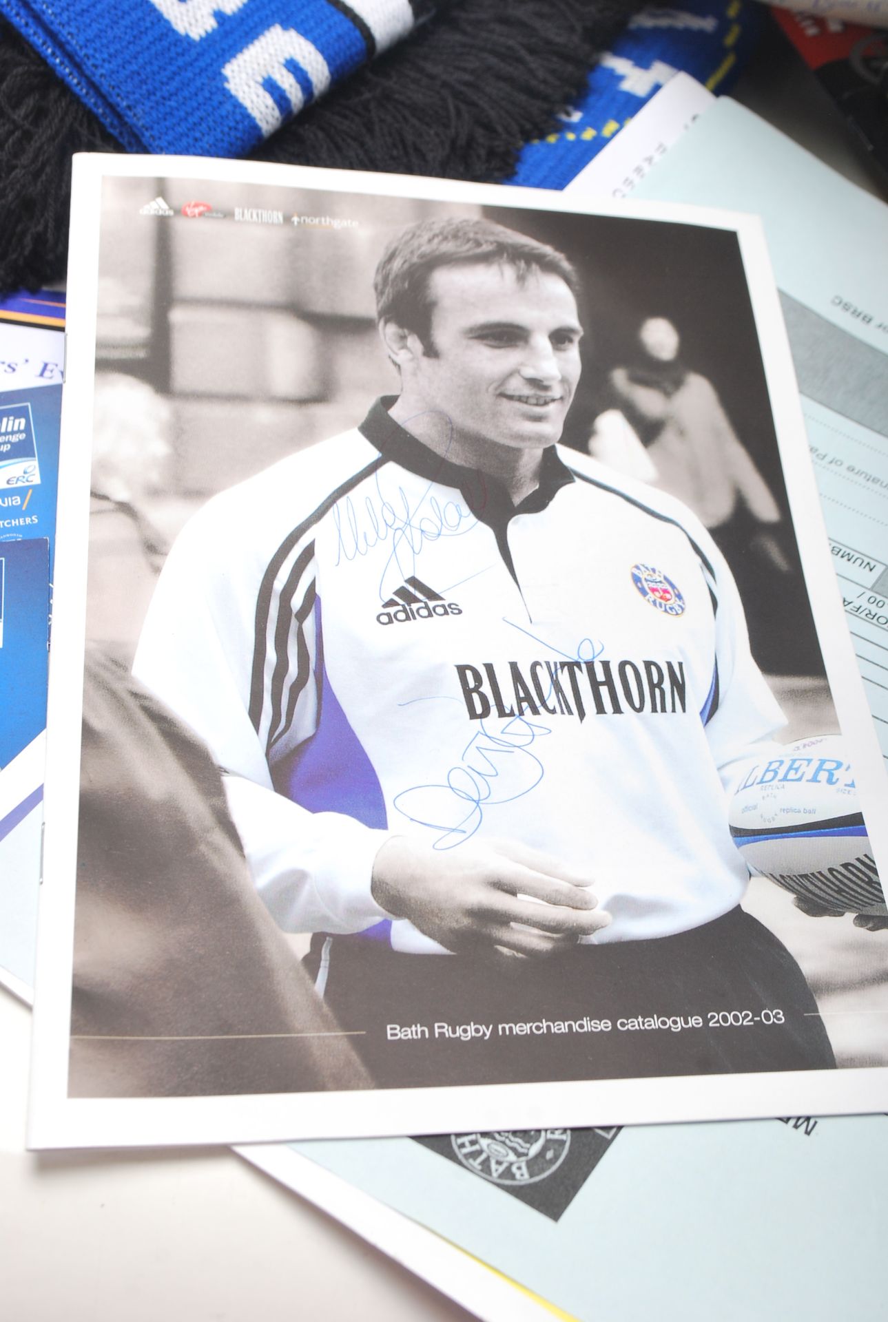 BATH RUGBY AUTOGRAPH - PROGRAMMES - SCARFS - SOUTRH AND SOUTH WEST AUSTRALIA 1988 SIGNED RUGBY BALL - Image 2 of 10