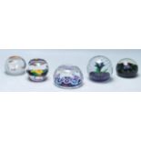 LATE 20TH CENTURY VINTAGE STUDIO ART GLASS PAPERWEIGHTS