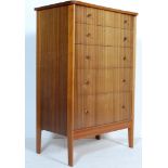 RETRO VINTAGE MID CENTURY 1950S UPRIGHT TEAK WOOD CHEST OF DRAWERS