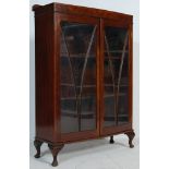 1930S ART DECO ERA EARY 20TH CENTURY MAHOGANY CHINA DISPLAY CABINET