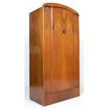 A 1930’S ART DECO BACHELORS WARDROBE WITH DOME TOP