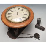 A VICTORIAN 19TH CENTURY POST OFFICE / RAILWAY / WALL CLOCK