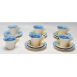 BIZARRE BY CLARICE CLIFF NEWPORT POTTERY COFFEE SET / TEA SET