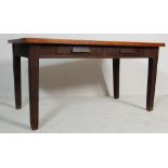 A RETRO VINTAGE MID 20TH CENTURY 1950S AIR MINISTRY STYLE OAK WRITING DESK / DINIIG TABLE