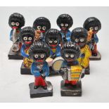 NINE VINTAGE ROBERTSON GOLLY BAND FIGURES