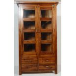 CONTEMPORARY FRUIT WOOD DISPLAY CABINET