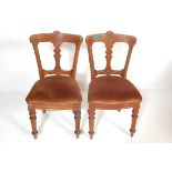 PAIR OF ANTIQUE J REILLY DINING CHAIRS