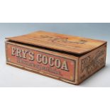 ANTIQUE FRY'S COCOA HOMOEOPATHIC WOODEN BOX
