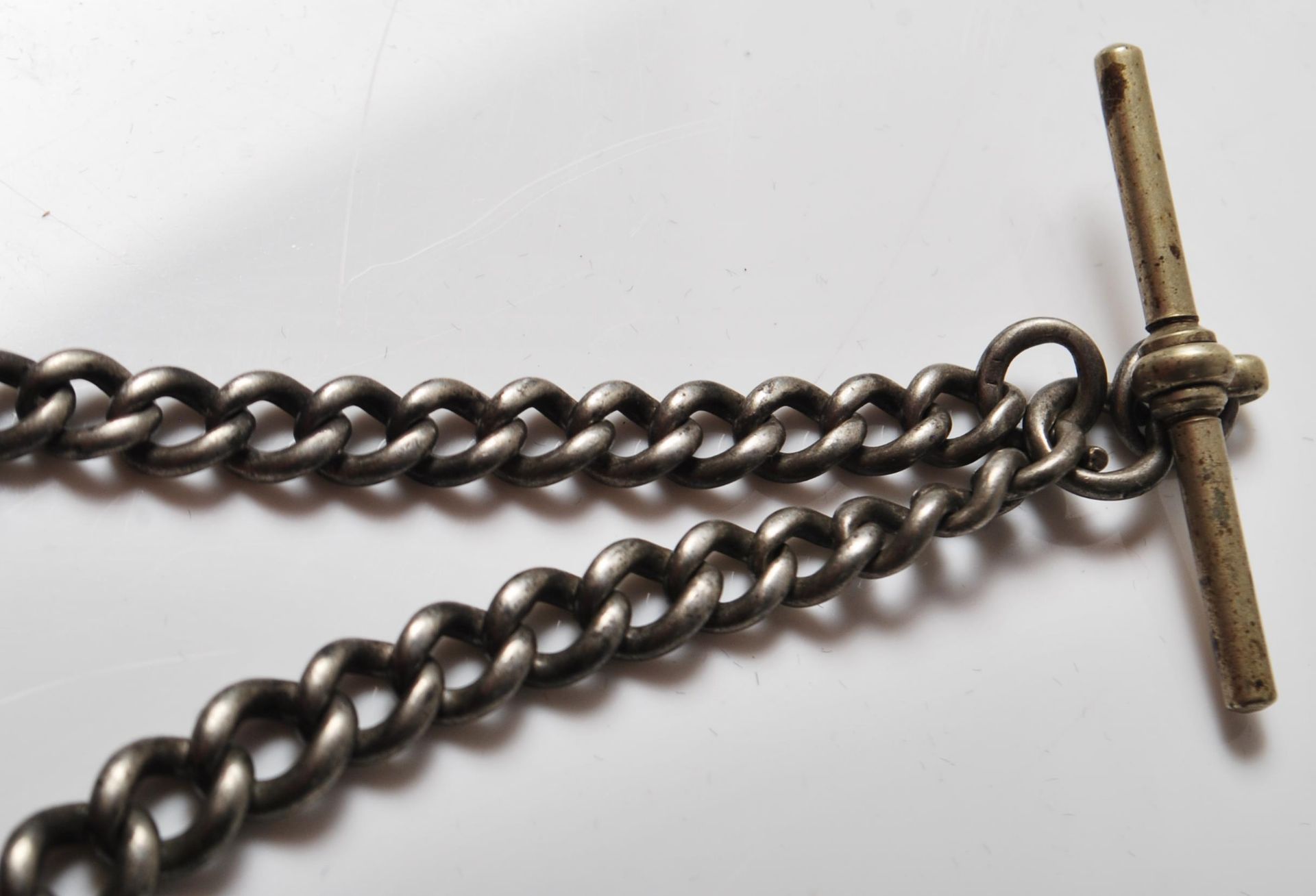 EARLY 20TH CENTURY SILVER POCKET WATCH CHAIN - Image 3 of 7