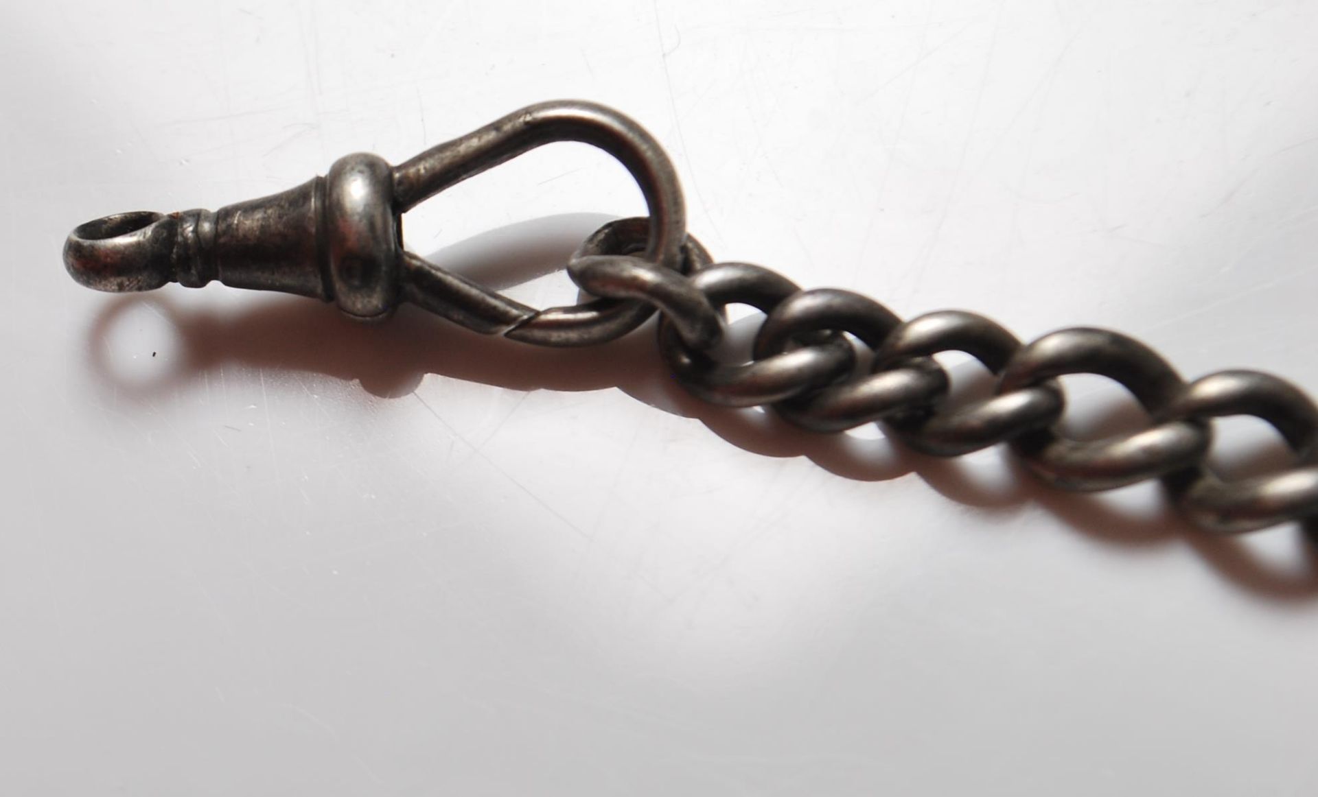 EARLY 20TH CENTURY SILVER POCKET WATCH CHAIN - Image 6 of 7