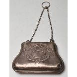 EARLY 20TH CENTURY EDWARDIAN SILVER PURSE