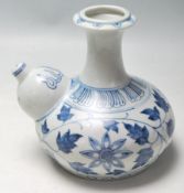 MIDDLE EASTERN BLUE AND WHITE WATER JUG