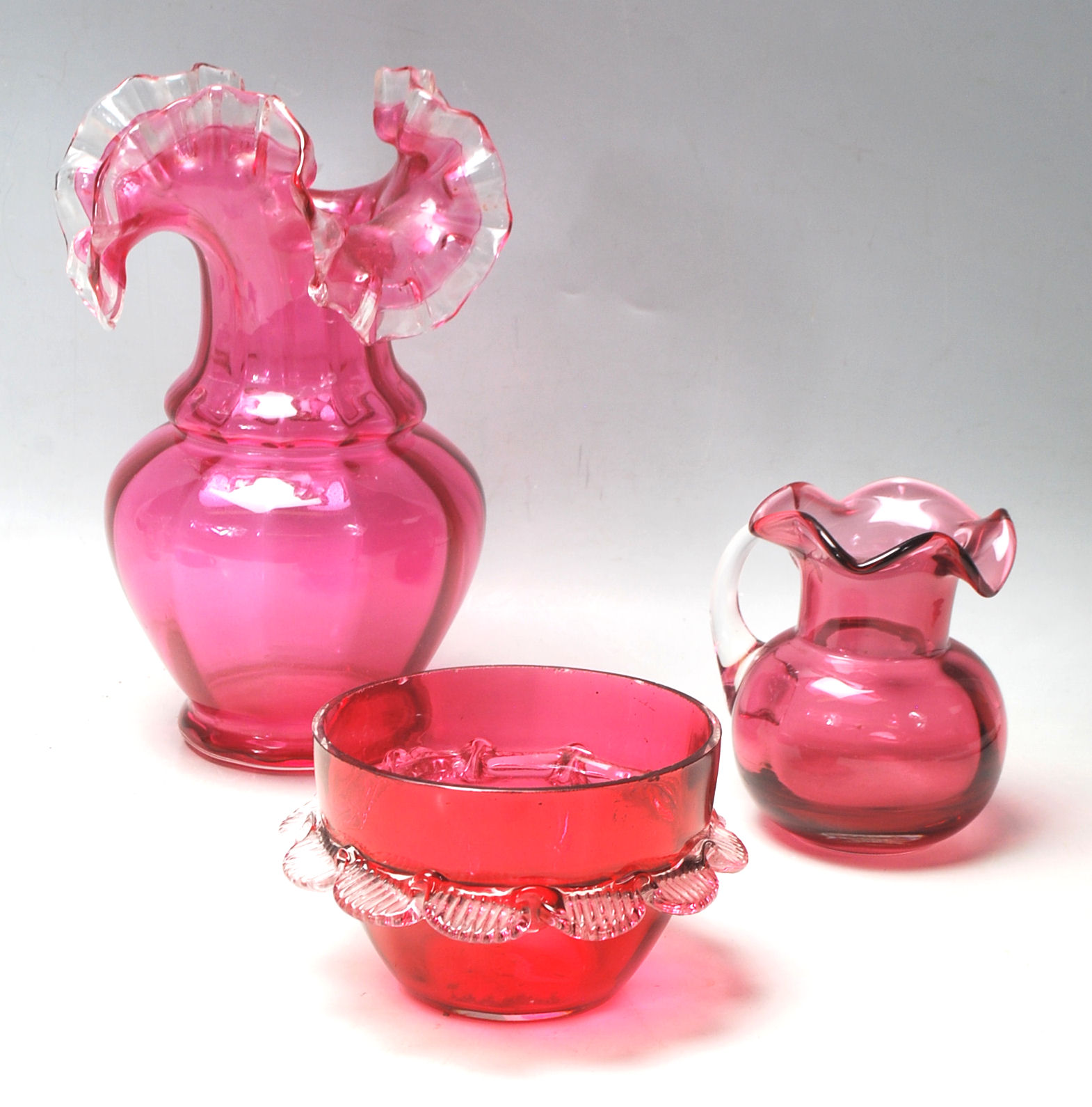 GROUP OF 19TH CENTURY VICTORIAN CERAMICS - CRANBERRY GLASS - STAFFORDSHIRE FLAT BACK - Image 8 of 9