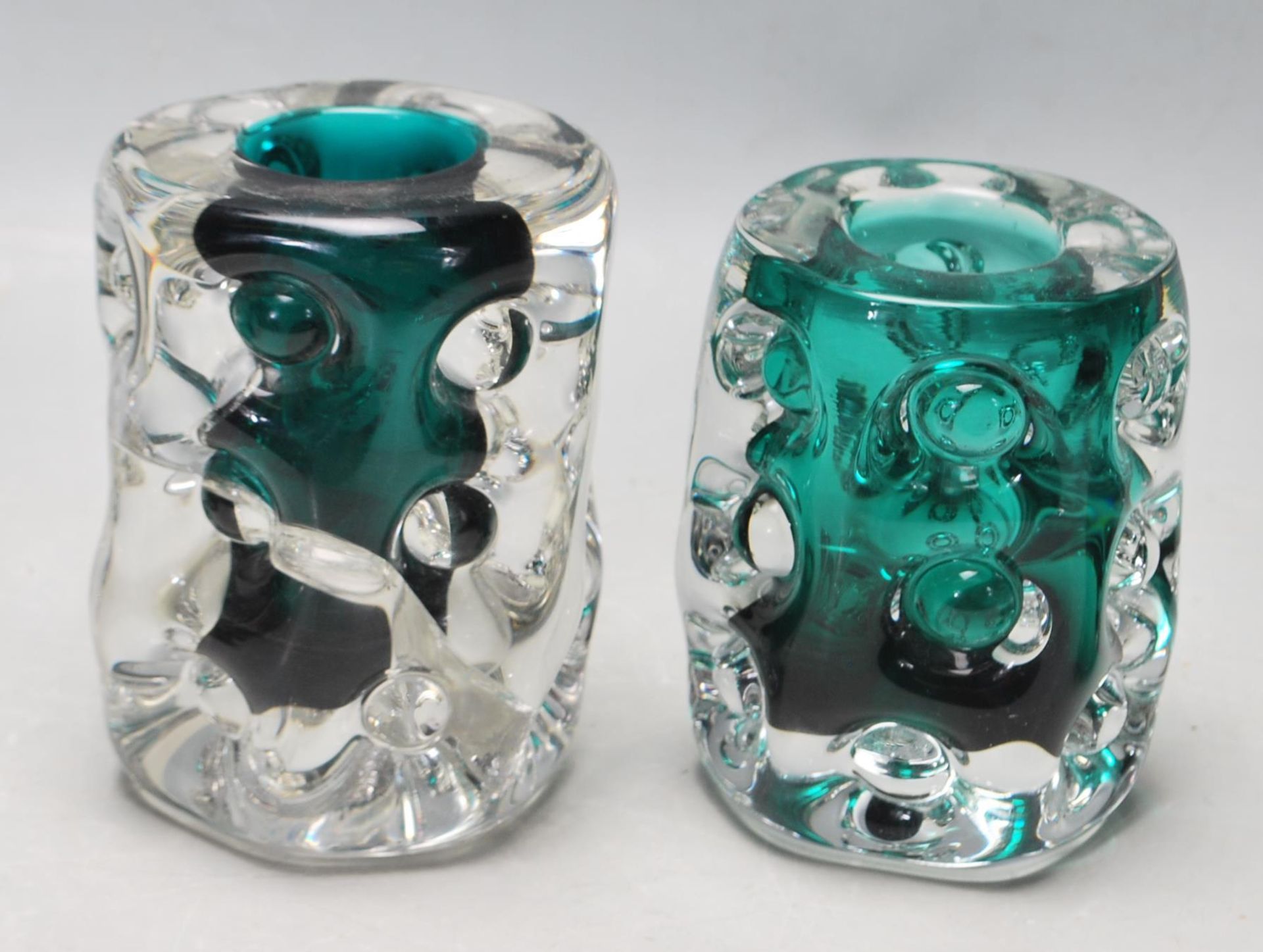 20TH CENTURY VINTAGE RETRO ART STUDIO GLASS VASES BY LISKEARD GLASS - Image 3 of 9