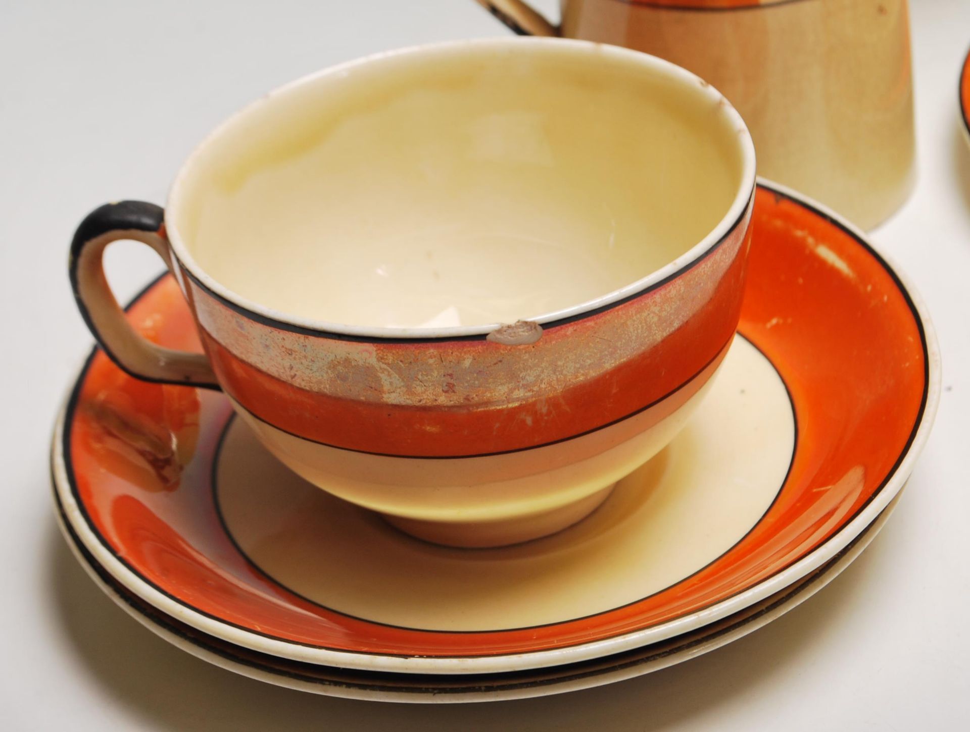 A QUANTITY OF VINTAGE 20TH CENTURY CERAMIC WARE FINISHED IN ORANGE COLOUR - Image 7 of 16