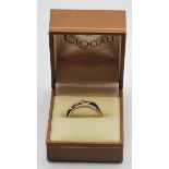 HALLMARKED SILVER AND WELSH CLOGAU ROSE GOLD RING