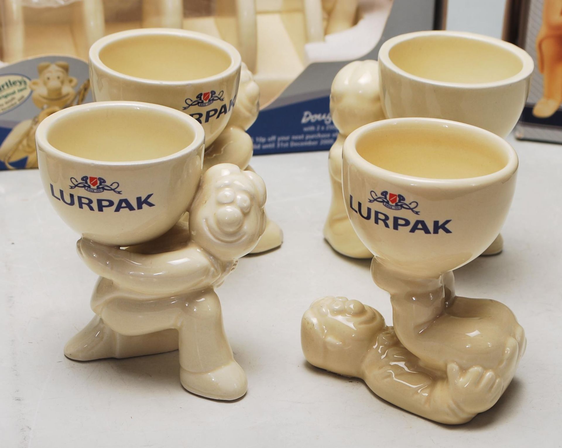 VINTAGE 20TH CENTURY LIMITED EDITION LURPAK DOUGLAS BUTTER DISH - TAST RACK - EGG CUPS - Image 5 of 9