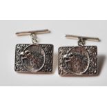 PAIR OF SILVER EAGLE CUFFLINKS