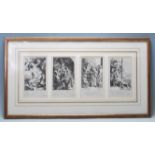 JAN VAN DE VELDE - A SET OF FOUR 17TH CENTURY ETCHING PRINTS DEPICTING SCENES FROM THE BIBLE.