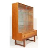 1960’S TEAK WOOD CHINA DISPLAY CABINET.