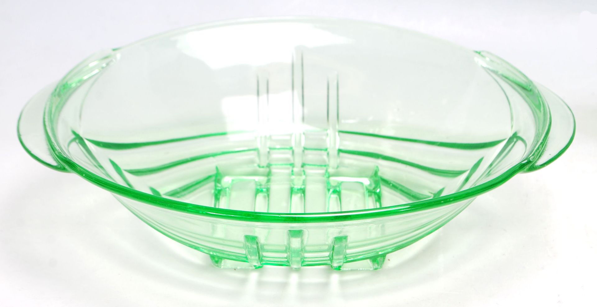 COLLECTION OF ART DECO GREEN GLASS - Image 6 of 7