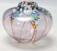 NORMAN STUART CLARKE - IRIDESCENT STUDIO ART GLASS VASE