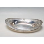 J S CO SILVER OVAL PIERCED DISH