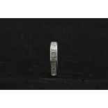 A HALLMARKED 18CT WHITE GOLD AND 5CT DIAMOND ETERNITY RING