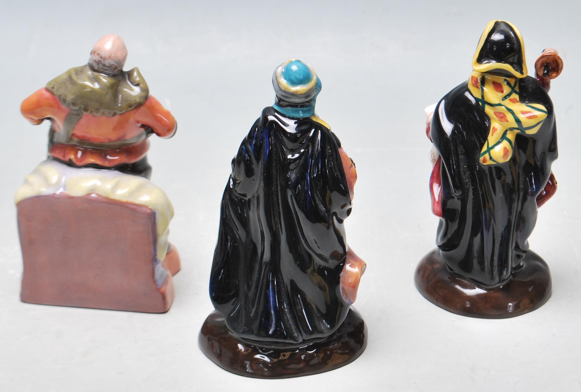 GROUP OF THREE ROYAL DOULTON CERAMIC FIGURINES - GOOD KING WENCESLAS - TOWN CRIER - FALSTAFF - Image 3 of 7