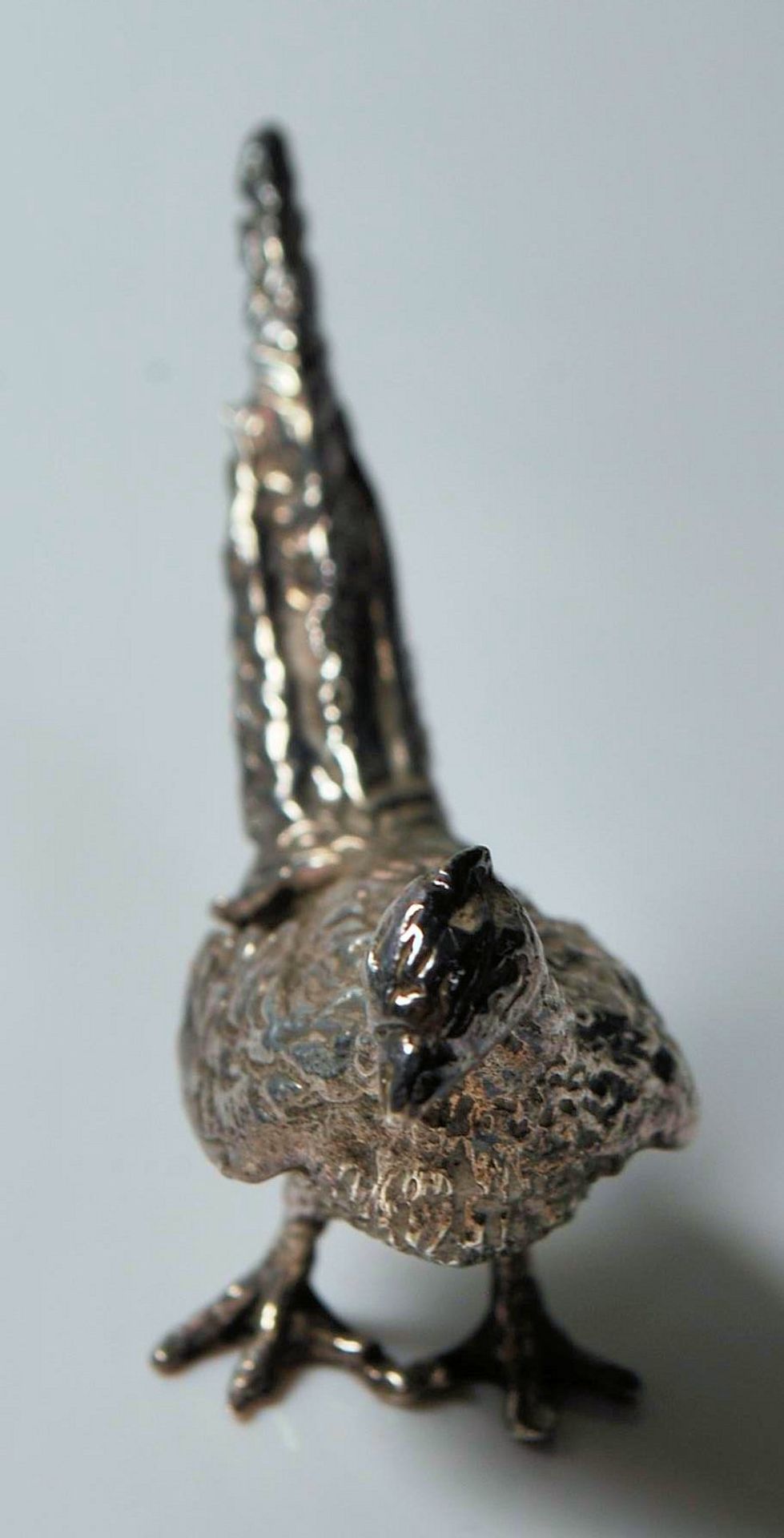 HALLMARKED LONDON 1977 SOLID STERLING SILVER PHEASANT - Image 2 of 6